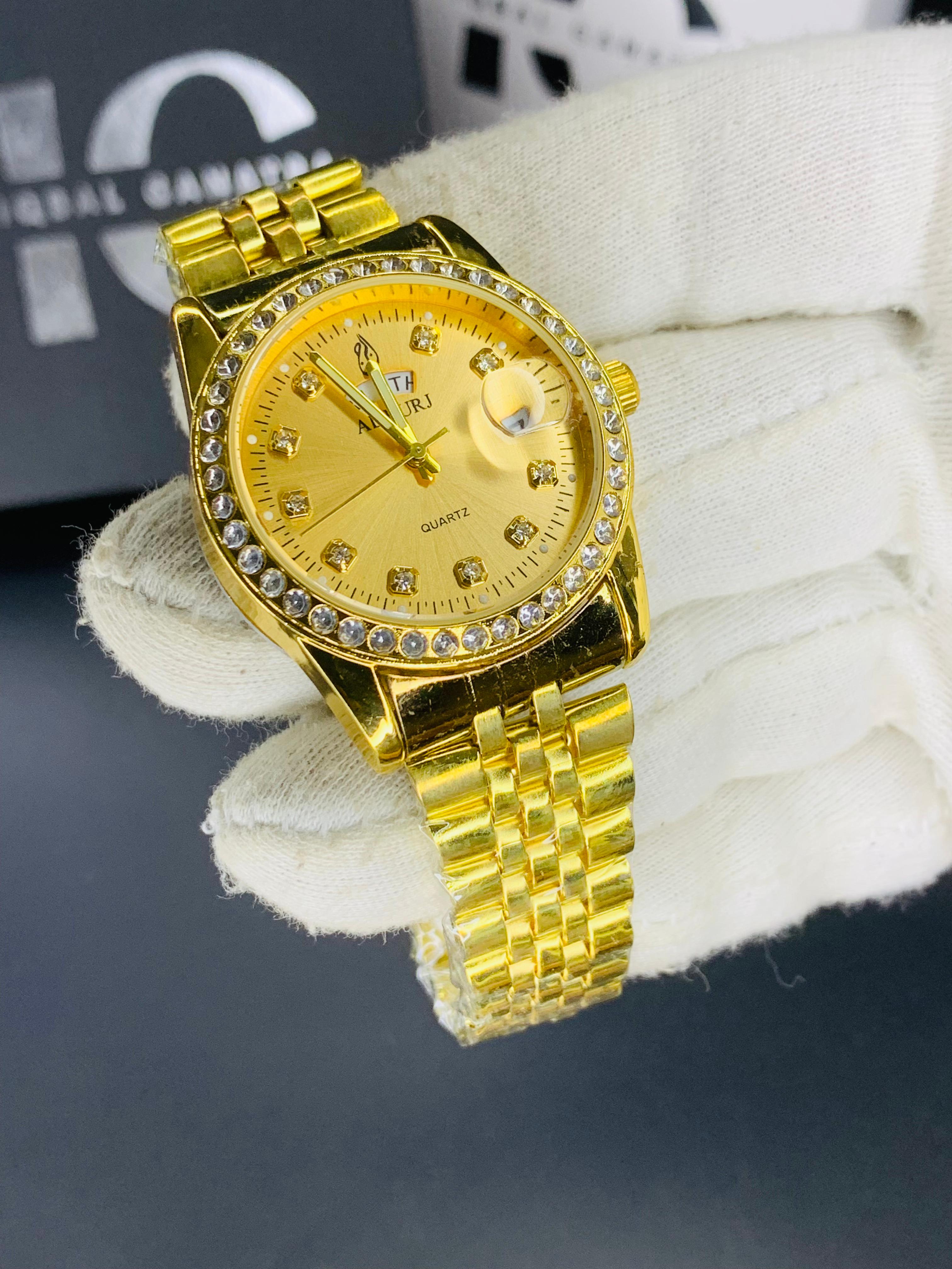 Alburj Day & Date Stone model (Full Gold)