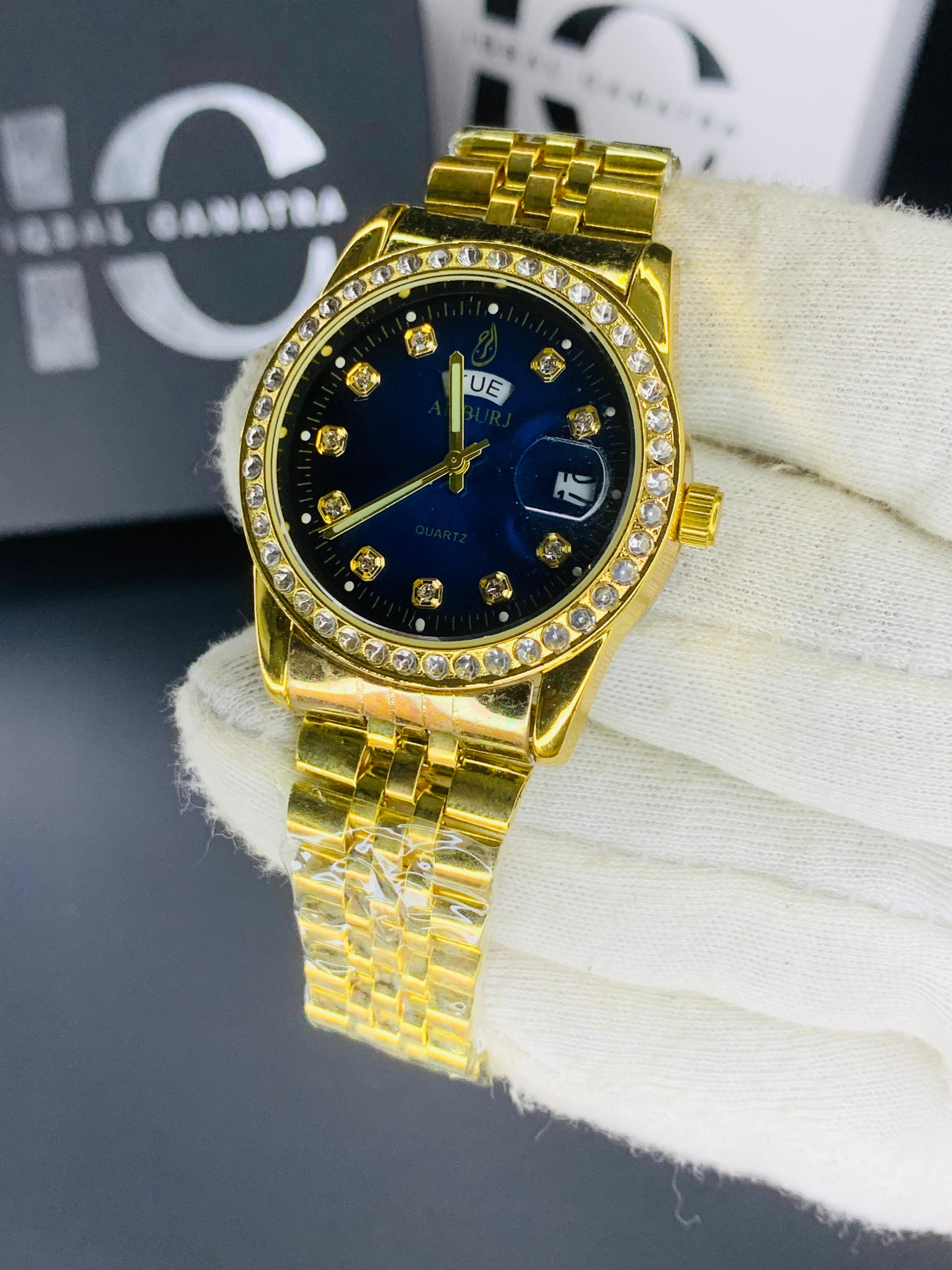 Alburj Day & Date Stone model (Gold Blue)