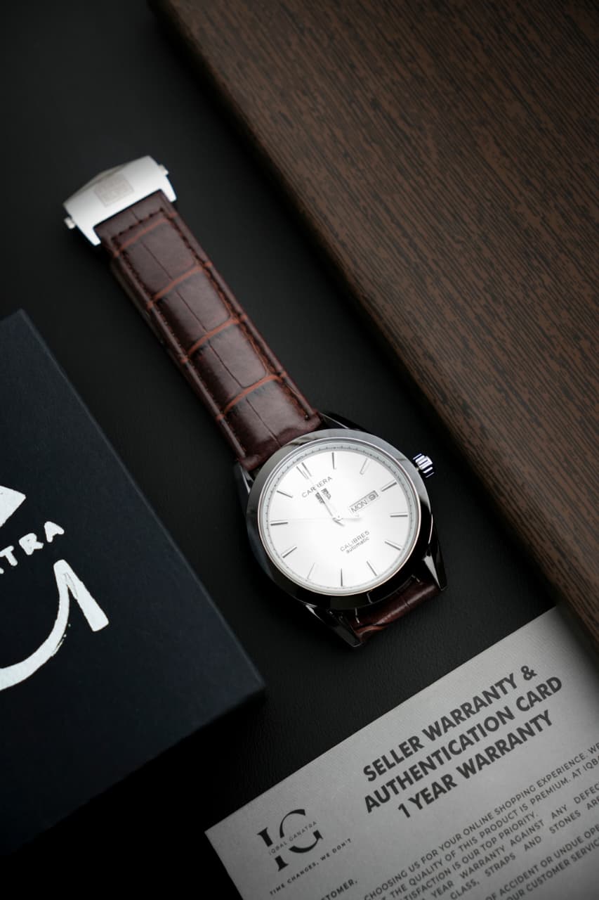 Tag Calibre 5 Watch With Day&Date (Brown)