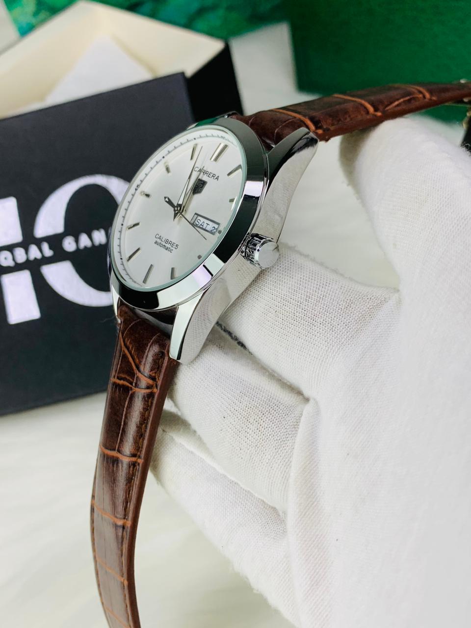 Tag Calibre 5 Watch With Day&Date (Brown)