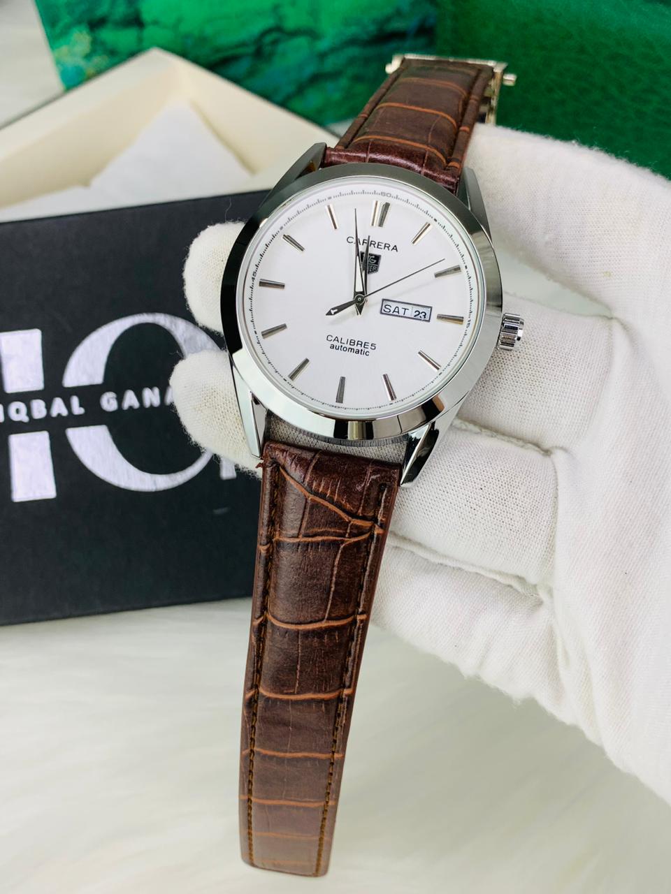 Tag Calibre 5 Watch With Day&Date (Brown)