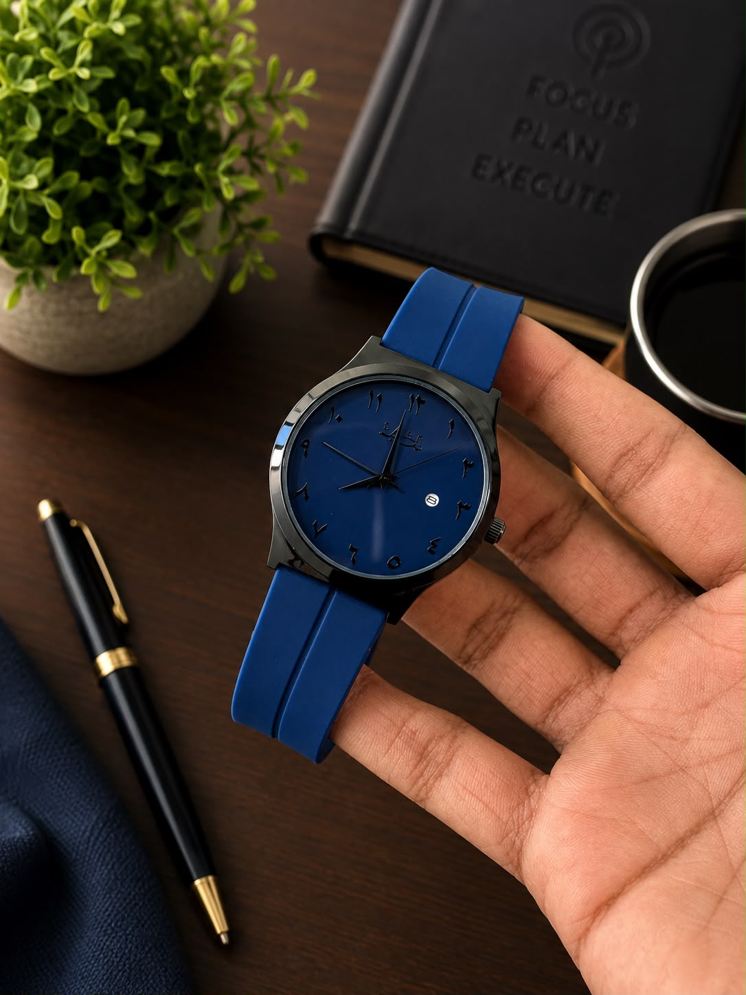 Sabr Watch | Blue Strap | Black Blue Dial