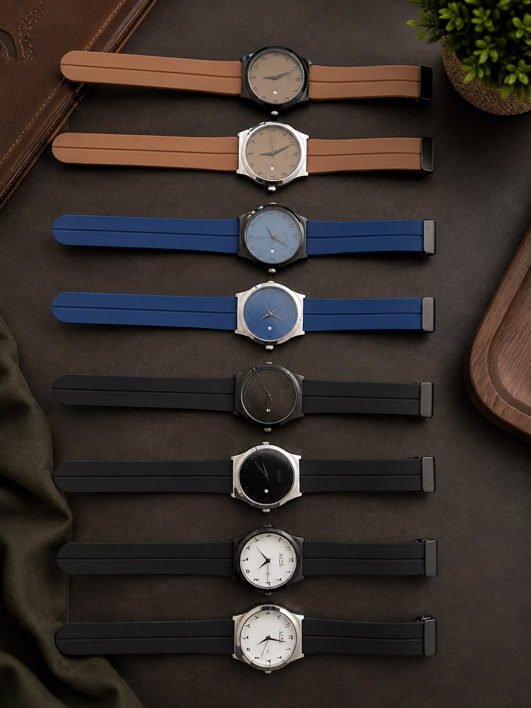 Sabr Watch | Black Strap | Black White Dial
