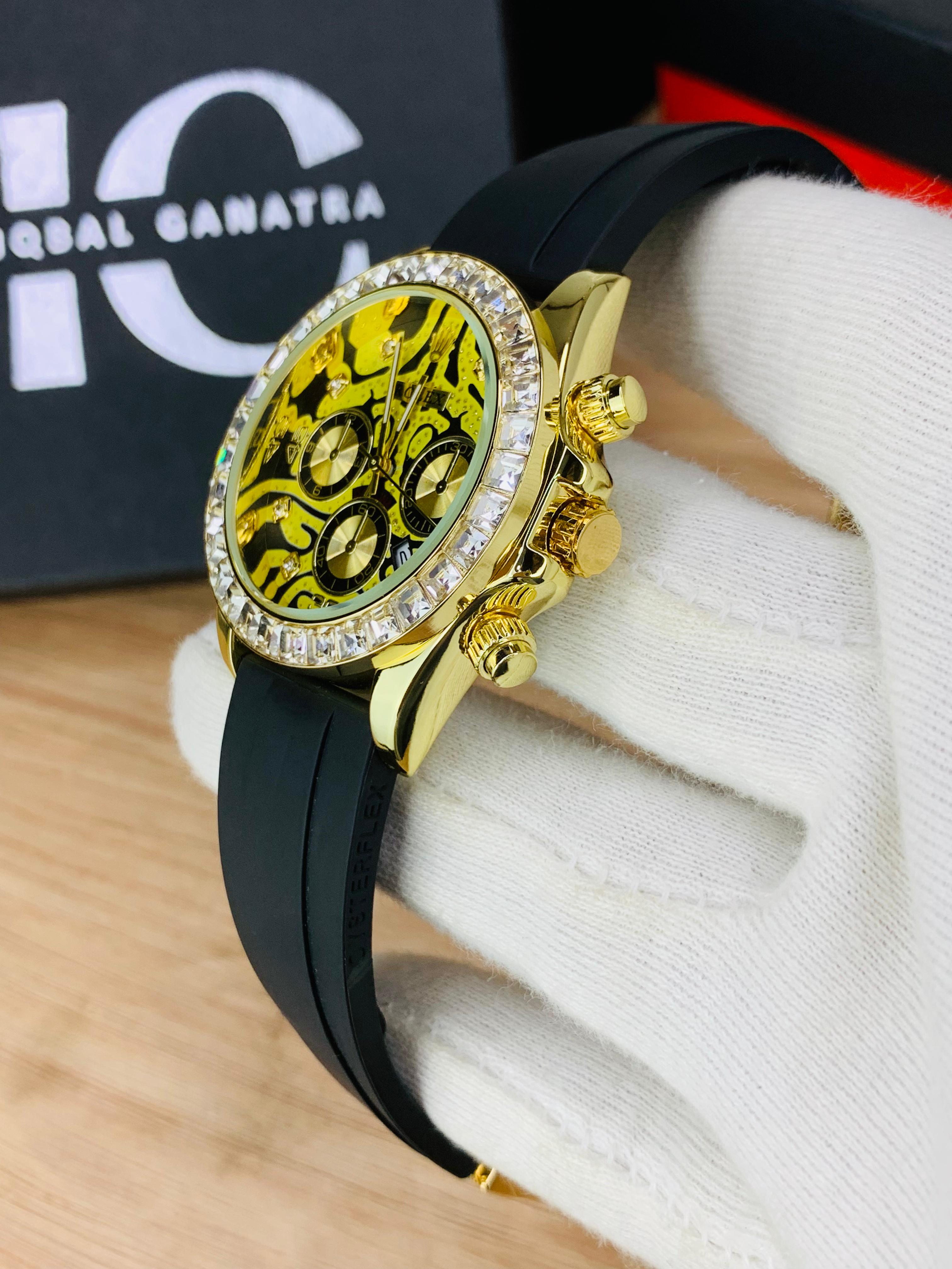 Stone Studded Strap Model (Tiger Dial)