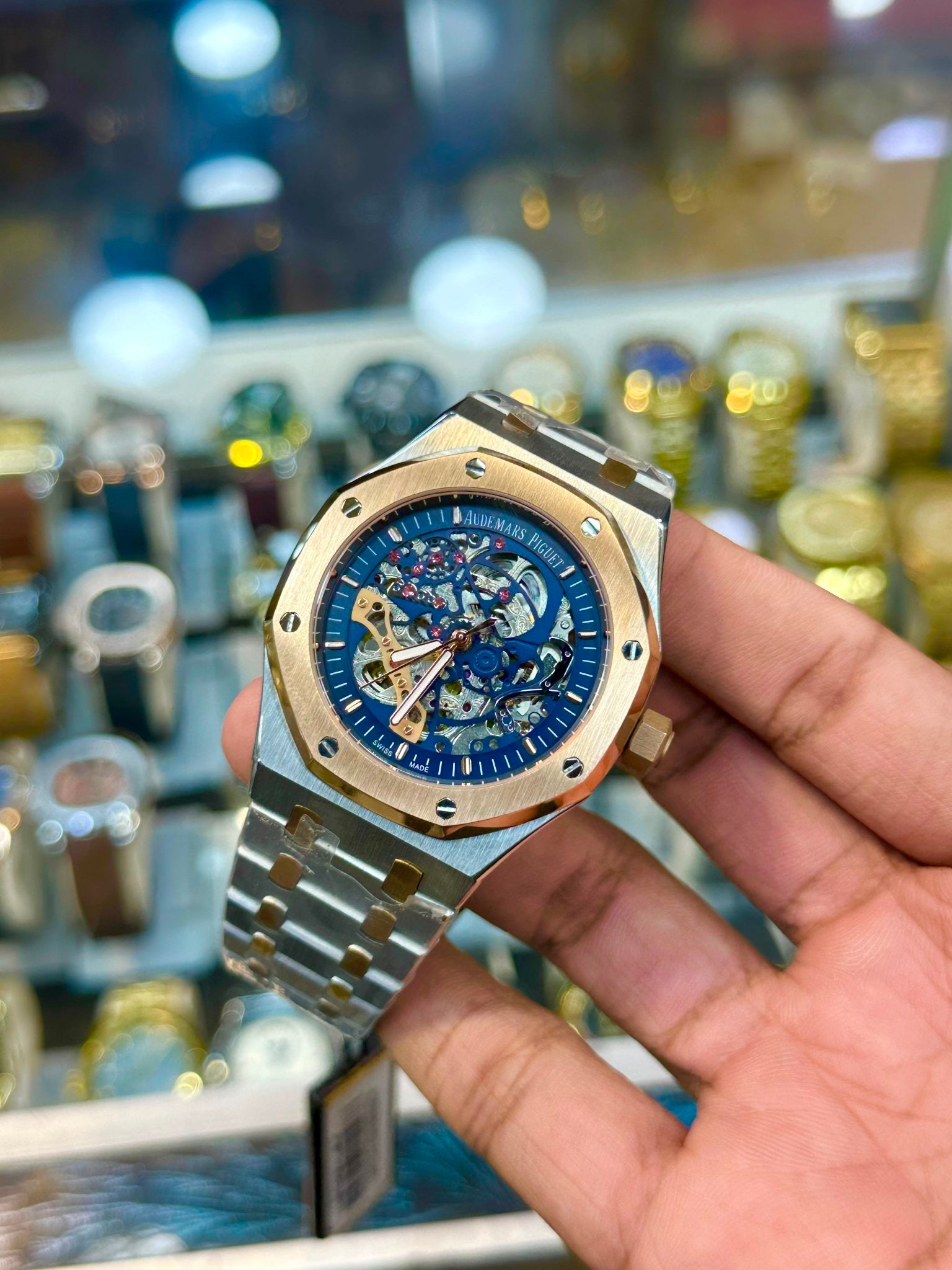 AP Automatic | Rosegold Two Tone Blue