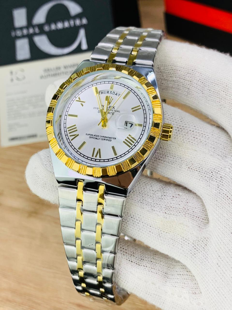 Day&Date Roman Edition | Two Tone White