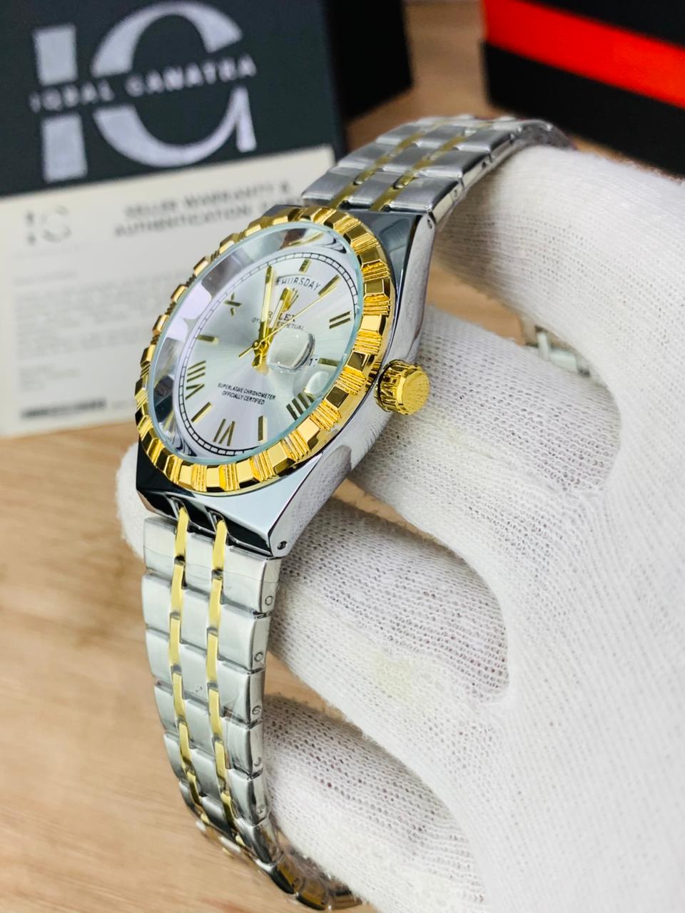 Day&Date Roman Edition | Two Tone White