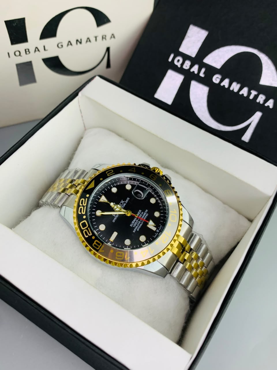 GMT Semi Auto Movement Jubilee Chain | Date Working | Two Tone Black