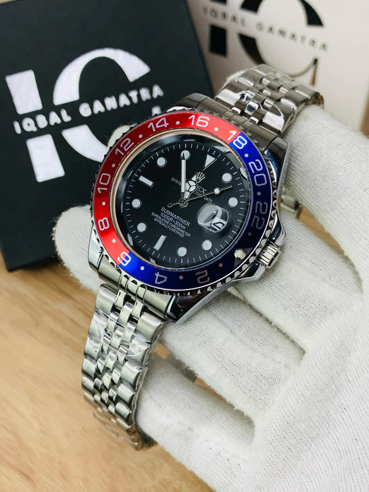 GMT Semi Auto Movement Jubilee Chain | Date Working | Pepsi