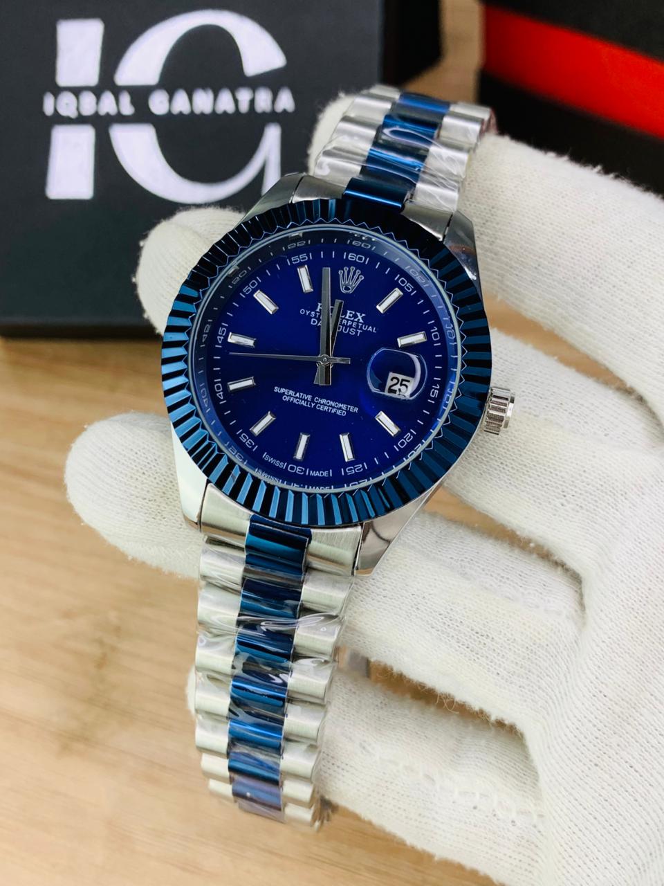 Oyster Two Tone Blue Kit (Cut Bezel)