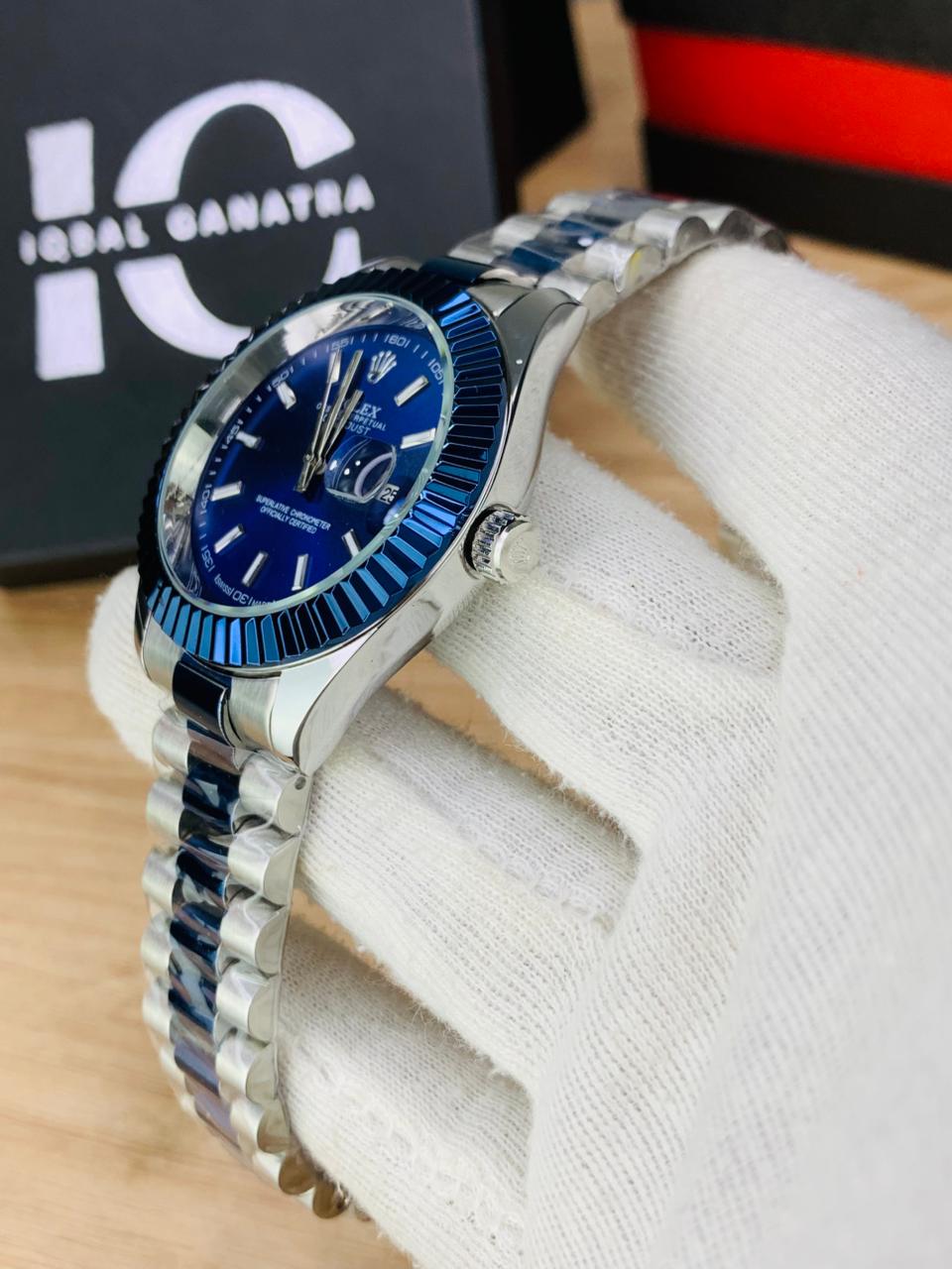 Oyster Two Tone Blue Kit (Cut Bezel)
