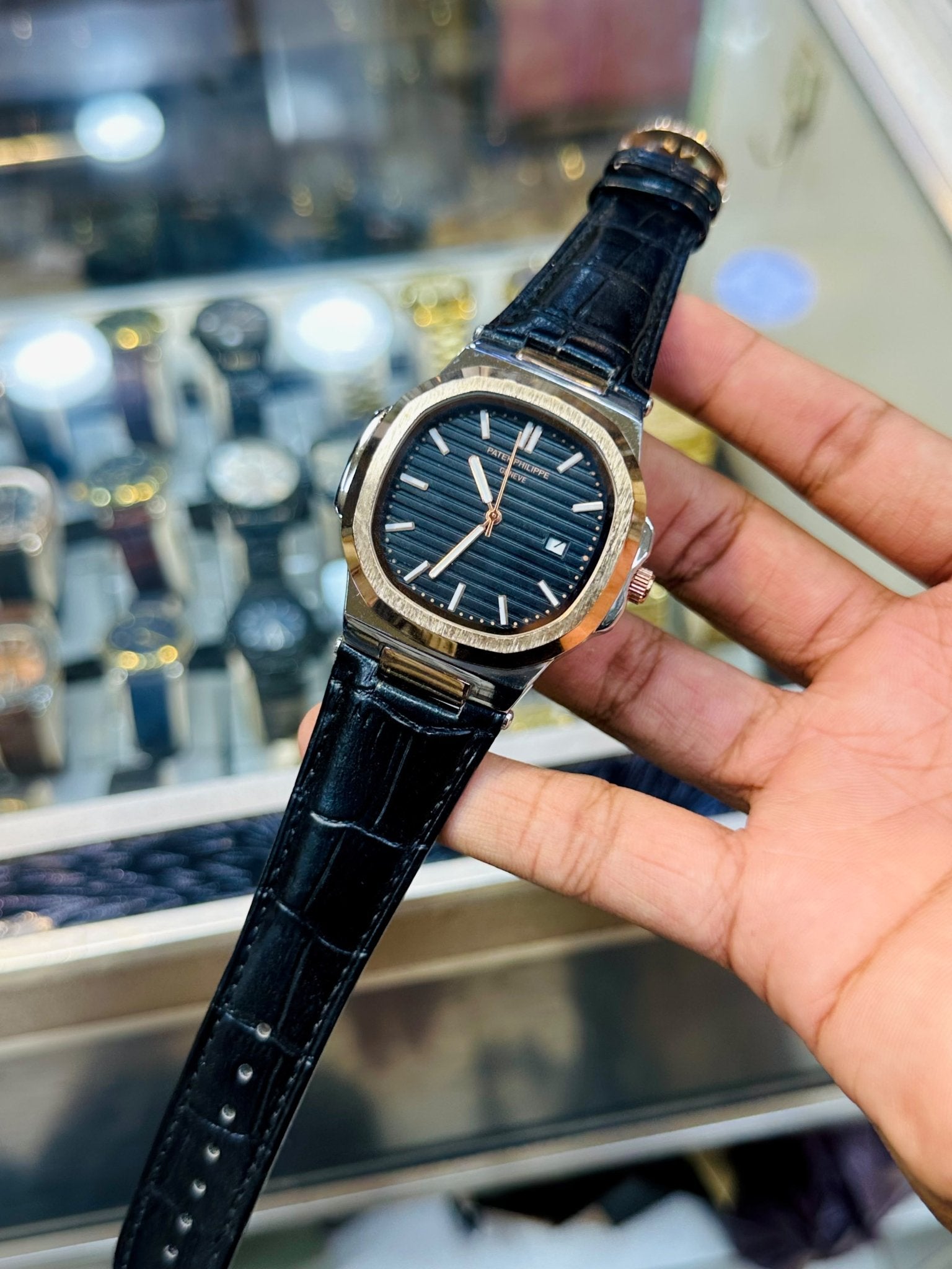 PP leather Strap | Black Strap Copper Black Case